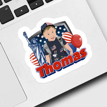 Load image into Gallery viewer, Patriotic Name Sticker designs customize for a personal touch
