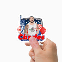 Load image into Gallery viewer, Patriotic Name Stickers Personalized
