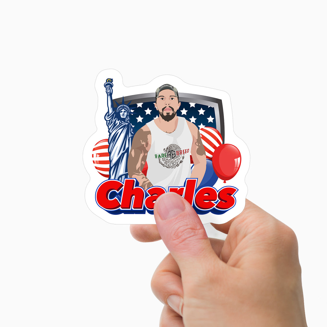 Patriotic Name Stickers Personalized