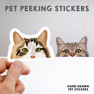 Personalized Pet Peeking Stickers