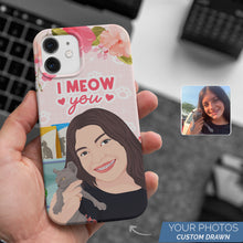 Load image into Gallery viewer, Personalized Custom Drawn I Meow You Phone Case Phone Cases with Photos
