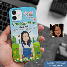 Load image into Gallery viewer, Personalized Custom Drawn Love My Granddaughter Phone Cases with Photos
