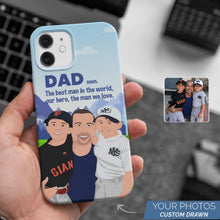 Load image into Gallery viewer, Personalized Custom Drawn My Dad is My Hero Phone Cases with Photos
