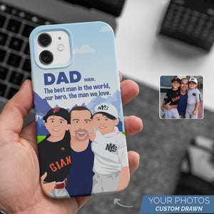 Personalized Custom Drawn My Dad is My Hero Phone Cases with Photos