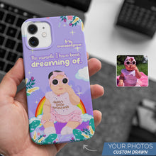 Load image into Gallery viewer, Personalized Custom Drawn My Granddaughter is a Miracle Phone Cases with Photos
