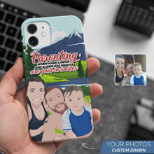 Load image into Gallery viewer, Personalized Custom Drawn Parenting Phone Cases with Photos
