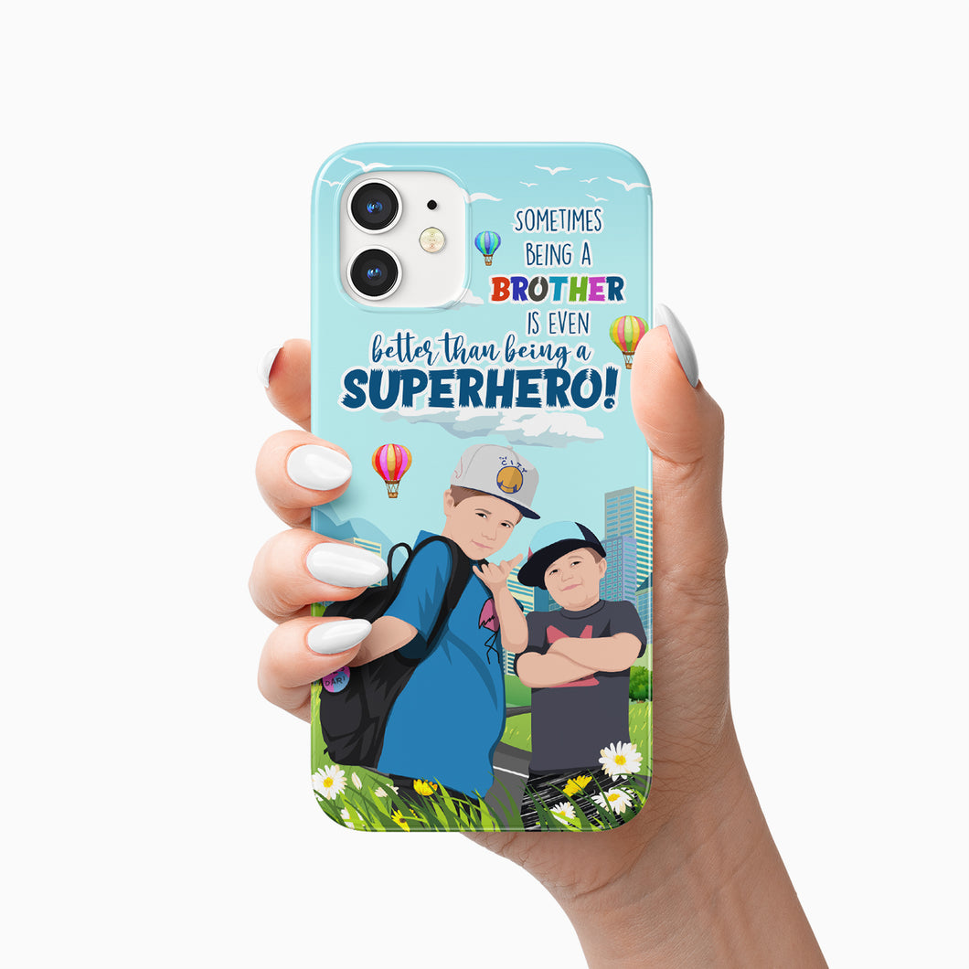 Personalized Custom Superhero Brother Phone Case
