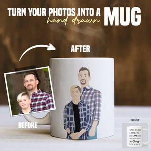 Personalized Dad and Son Custom Mug 