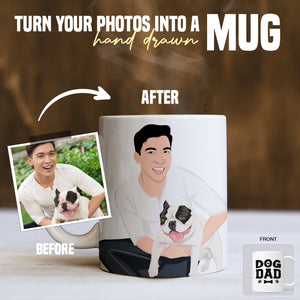 Personalized Dog Dad Mug Sticker designs customize for a personal touch