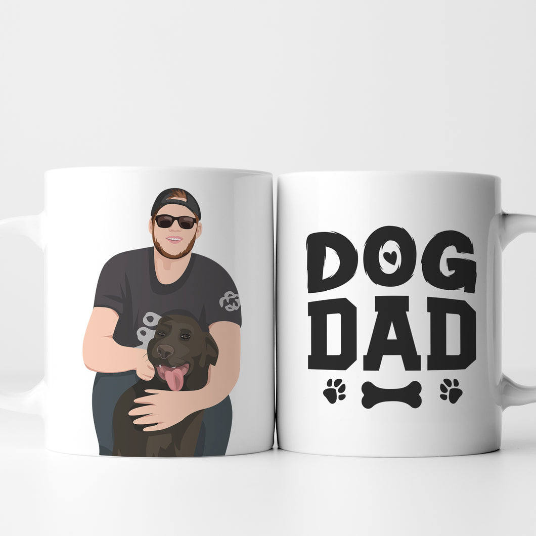 Personalized Dog Dad Mug Stickers Personalized