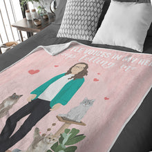 Load image into Gallery viewer, Personalized Get More Cats fleece blanket
