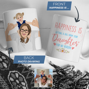 Personalized Gift for Mom with Daughter custom mug