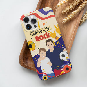 Personalized Grandsons Rock Phone Cases