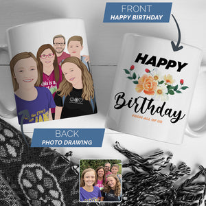Personalized Happy Birthday from All Of us Mug