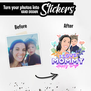 Personalized I love mommy Gift Stickers Sets