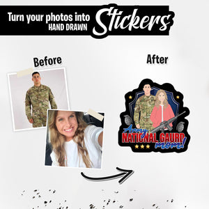 Personalized Stickers for Army Mom National Guard 