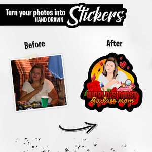 Personalized Stickers for Badass Mom