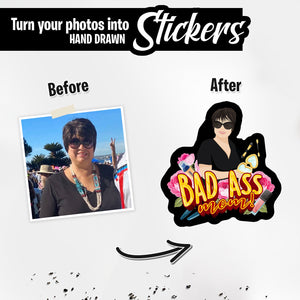 Personalized Stickers for Badass Mom 