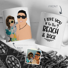 Load image into Gallery viewer, Personalized Stickers for Beach Mug
