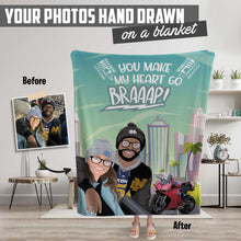 Load image into Gallery viewer, Personalized Stickers for Biker Blanket
