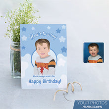 Load image into Gallery viewer, Personalized Stickers for Birthday Boy Card
