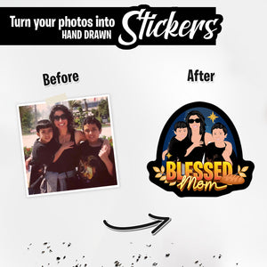 Personalized Stickers for Blessed Mom Stickers