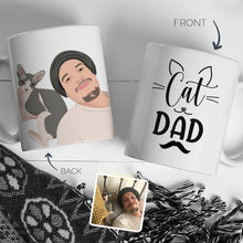 Load image into Gallery viewer, Personalized Stickers for Cat Dad Mug
