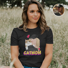 Load image into Gallery viewer, Personalized Stickers for Cat Mom Shirt
