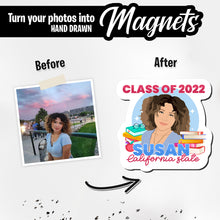 Load image into Gallery viewer, Personalized Magnets for Class of School Name and Year
