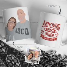 Load image into Gallery viewer, Personalized Stickers for Couples Mug
