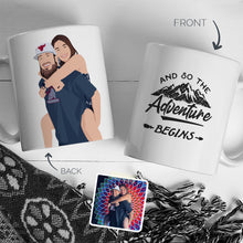 Load image into Gallery viewer, Personalized Stickers for Custom Couples Mug
