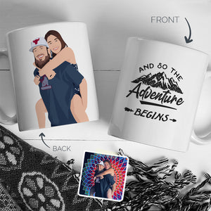 Personalized Stickers for Custom Couples Mug