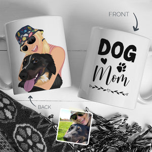 Personalized Stickers for Custom Dog Mom Mug