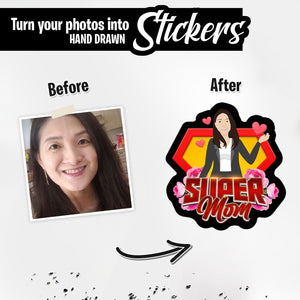 Personalized Stickers for Custom Super Mom 