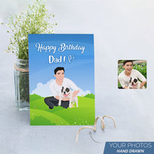 Load image into Gallery viewer, Personalized Stickers for Dog Dad Birthday Card
