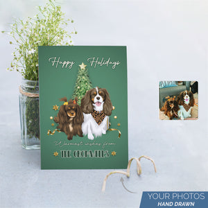 Personalized Stickers for Dog Holiday Card