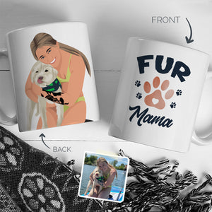 Personalized Stickers for Dog Mom Mug