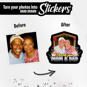 Personalized Stickers for Family Mom and Dad