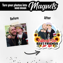 Load image into Gallery viewer, Personalized Magnets for Father Son Best Friends
