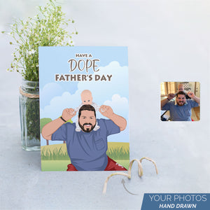 Personalized Stickers for Fathers Day Card