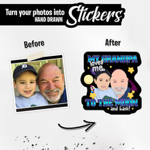 Load image into Gallery viewer, Personalized Stickers for Grandpa Loves You
