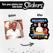 Load image into Gallery viewer, Personalized Stickers for Funny Grandpa

