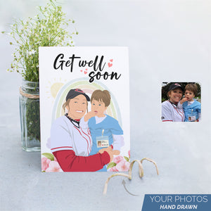 Personalized Stickers for Get Well Soon Card