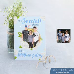 Personalized Stickers for Grand Mothers Day Card