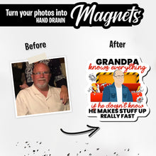 Load image into Gallery viewer, Personalized Magnets for Grandpa Knows everything
