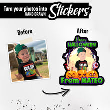 Load image into Gallery viewer, Personalized Stickers for Happy Halloween
