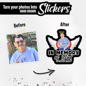 Personalized Stickers for In living memory of Dad