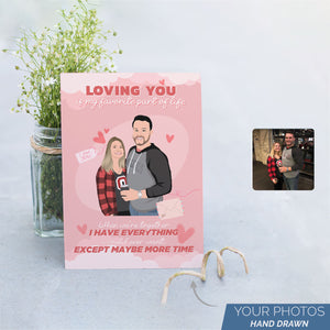 Personalized Stickers for Loving You Valentines Day Card