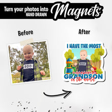 Load image into Gallery viewer, Personalized Magnets for Most Awesome Grandson
