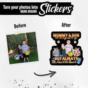 Personalized Stickers for Mother with Son